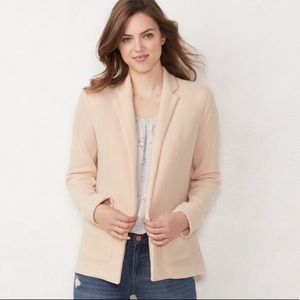 NWT LC Lauren Conrad; Cozy Open Front-Knit Blazer